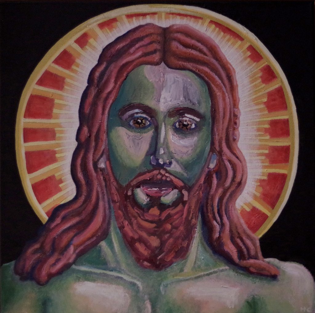 Jésus Christ 50 x 50 cm, par mathilde cognard, janvier 2019,, Lille, France